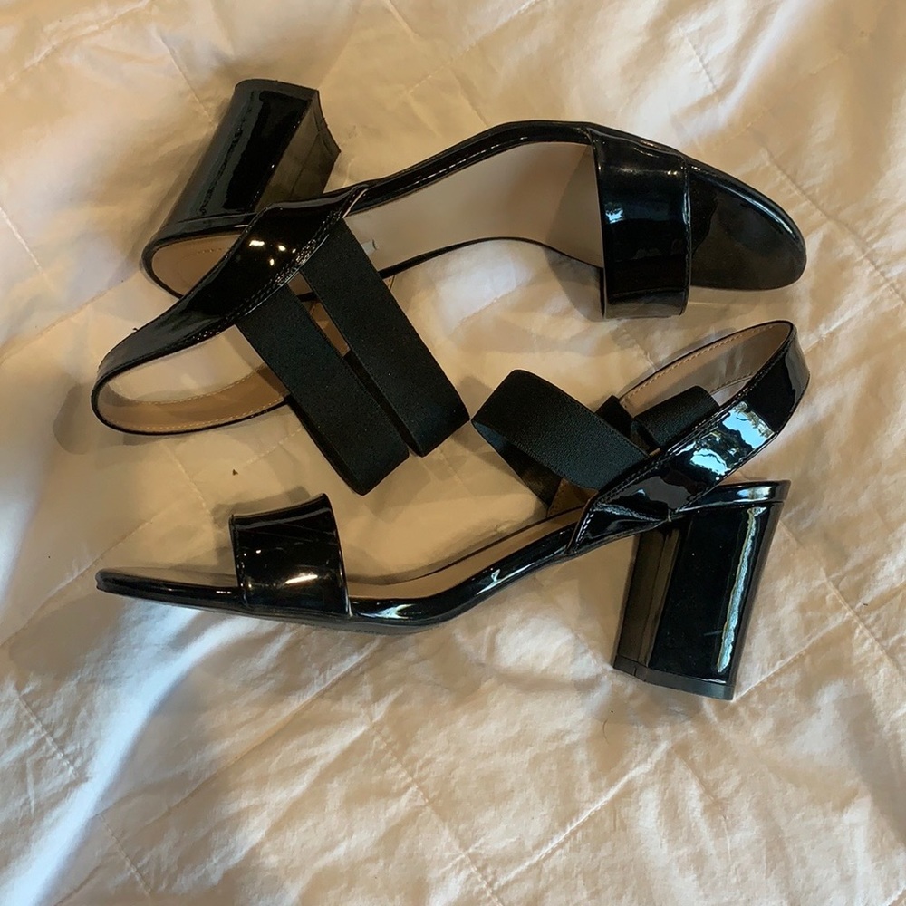 Black strappy heels